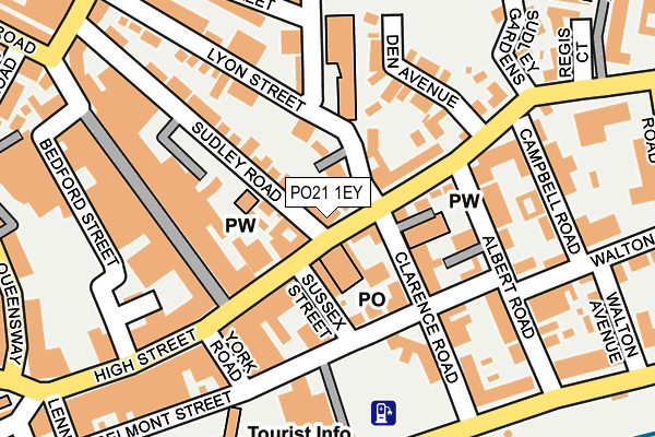 PO21 1EY map - OS OpenMap – Local (Ordnance Survey)