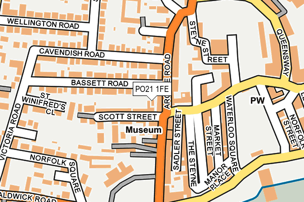 PO21 1FE map - OS OpenMap – Local (Ordnance Survey)