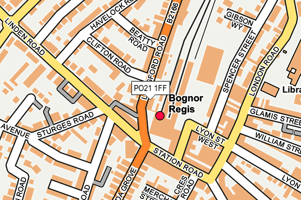 PO21 1FF map - OS OpenMap – Local (Ordnance Survey)