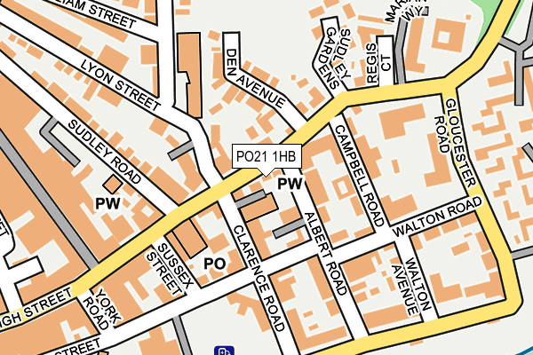 PO21 1HB map - OS OpenMap – Local (Ordnance Survey)