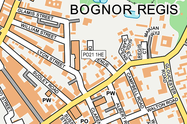 PO21 1HE map - OS OpenMap – Local (Ordnance Survey)