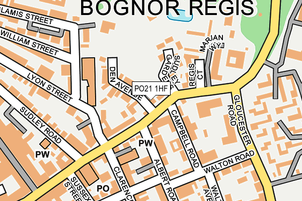 PO21 1HF map - OS OpenMap – Local (Ordnance Survey)