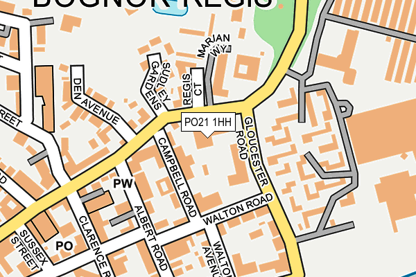 PO21 1HH map - OS OpenMap – Local (Ordnance Survey)