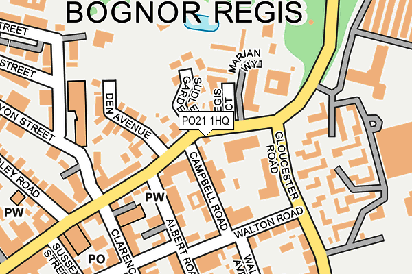 PO21 1HQ map - OS OpenMap – Local (Ordnance Survey)