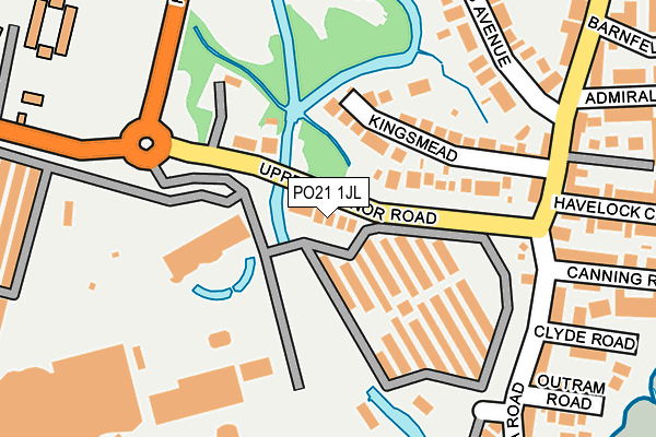 PO21 1JL map - OS OpenMap – Local (Ordnance Survey)