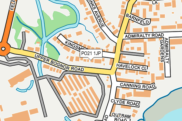 PO21 1JP map - OS OpenMap – Local (Ordnance Survey)