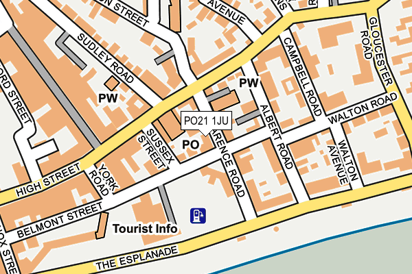 PO21 1JU map - OS OpenMap – Local (Ordnance Survey)
