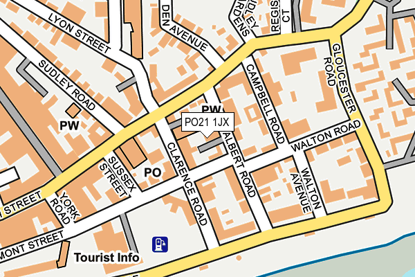 PO21 1JX map - OS OpenMap – Local (Ordnance Survey)