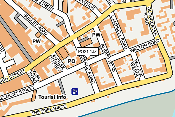 PO21 1JZ map - OS OpenMap – Local (Ordnance Survey)
