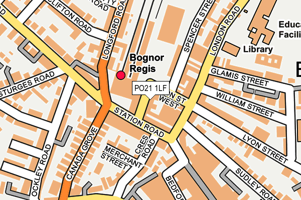 PO21 1LF map - OS OpenMap – Local (Ordnance Survey)