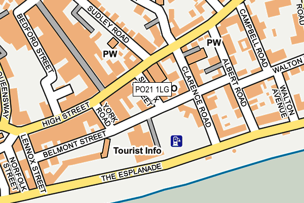 PO21 1LG map - OS OpenMap – Local (Ordnance Survey)