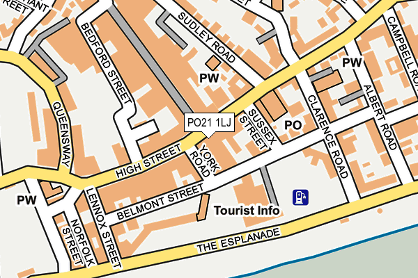 PO21 1LJ map - OS OpenMap – Local (Ordnance Survey)