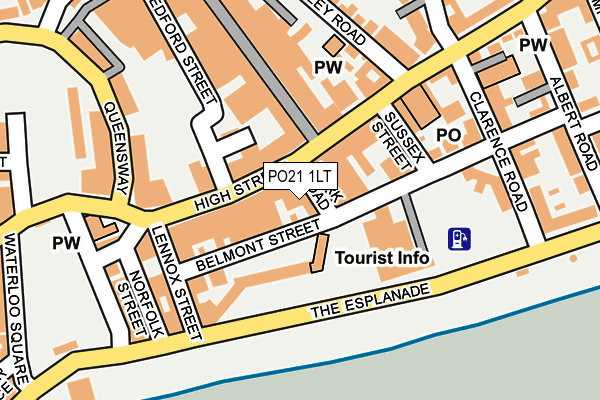 PO21 1LT map - OS OpenMap – Local (Ordnance Survey)
