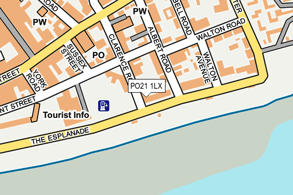 PO21 1LX map - OS OpenMap – Local (Ordnance Survey)