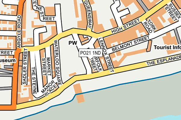 PO21 1ND map - OS OpenMap – Local (Ordnance Survey)