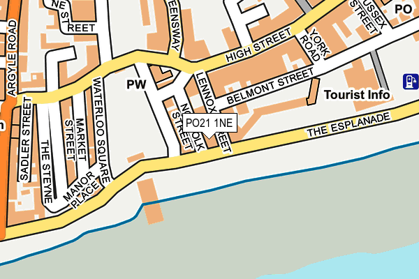 PO21 1NE map - OS OpenMap – Local (Ordnance Survey)