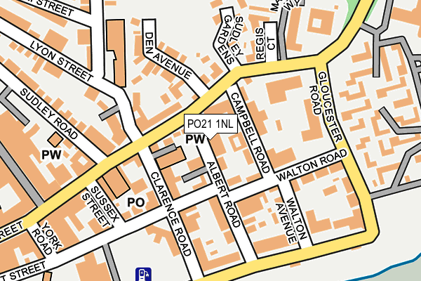 PO21 1NL map - OS OpenMap – Local (Ordnance Survey)