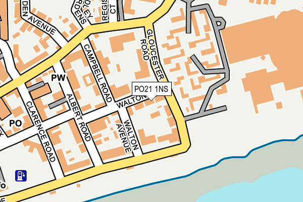 PO21 1NS map - OS OpenMap – Local (Ordnance Survey)