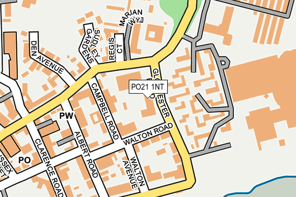 PO21 1NT map - OS OpenMap – Local (Ordnance Survey)