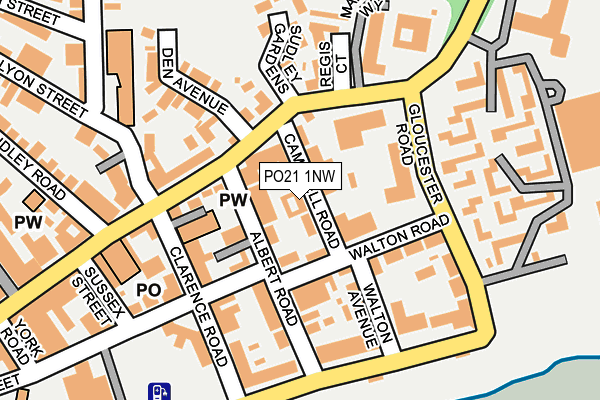 PO21 1NW map - OS OpenMap – Local (Ordnance Survey)