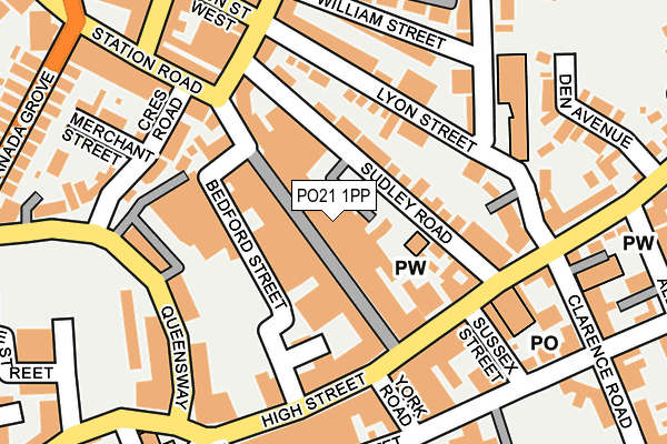 PO21 1PP map - OS OpenMap – Local (Ordnance Survey)