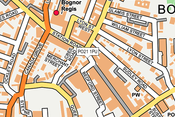 PO21 1PU map - OS OpenMap – Local (Ordnance Survey)