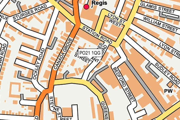 PO21 1QG map - OS OpenMap – Local (Ordnance Survey)