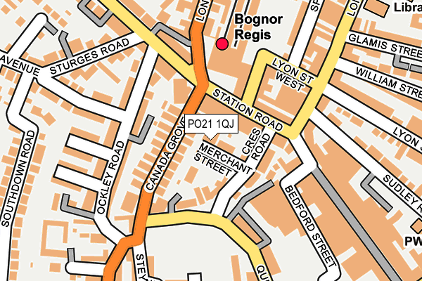 PO21 1QJ map - OS OpenMap – Local (Ordnance Survey)