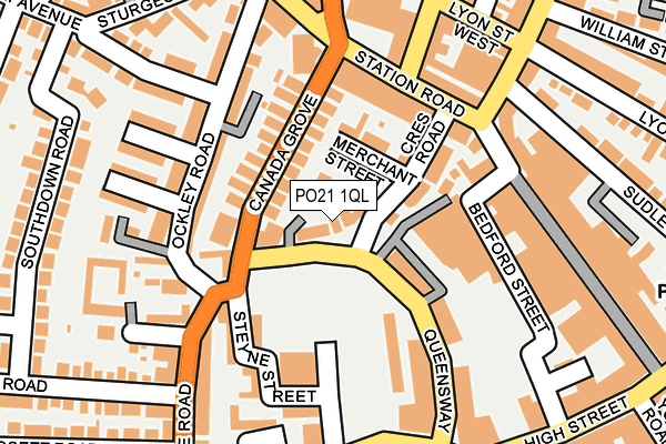 PO21 1QL map - OS OpenMap – Local (Ordnance Survey)