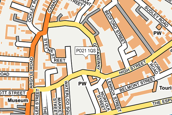 PO21 1QS map - OS OpenMap – Local (Ordnance Survey)
