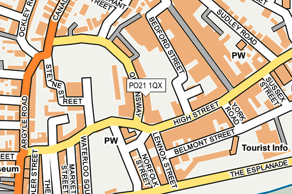 PO21 1QX map - OS OpenMap – Local (Ordnance Survey)