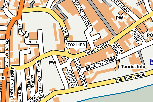 PO21 1RB map - OS OpenMap – Local (Ordnance Survey)