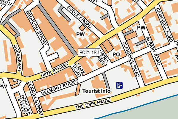 PO21 1RJ map - OS OpenMap – Local (Ordnance Survey)