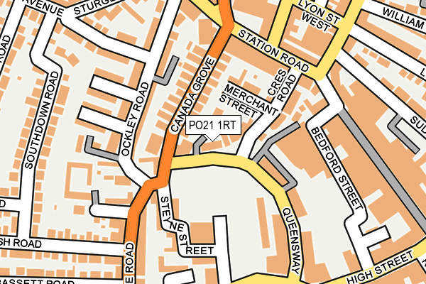 PO21 1RT map - OS OpenMap – Local (Ordnance Survey)