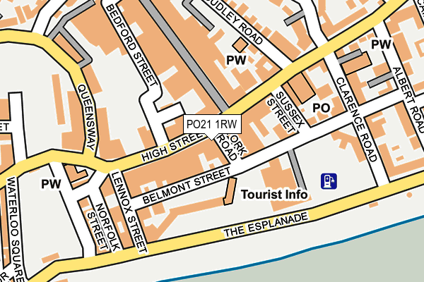 PO21 1RW map - OS OpenMap – Local (Ordnance Survey)