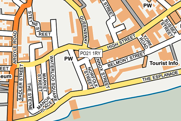 PO21 1RY map - OS OpenMap – Local (Ordnance Survey)