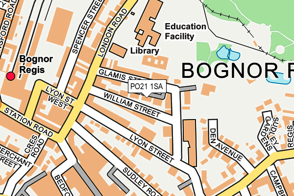 PO21 1SA map - OS OpenMap – Local (Ordnance Survey)