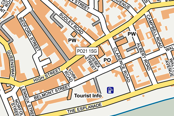 PO21 1SG map - OS OpenMap – Local (Ordnance Survey)