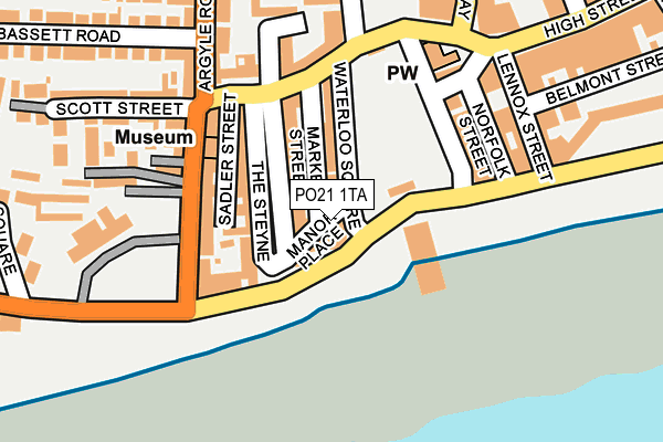 PO21 1TA map - OS OpenMap – Local (Ordnance Survey)