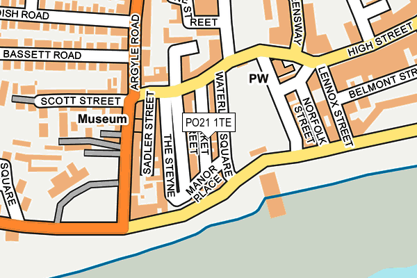 PO21 1TE map - OS OpenMap – Local (Ordnance Survey)