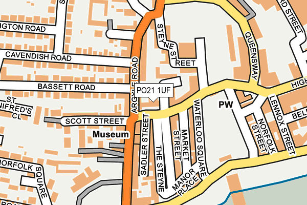 PO21 1UF map - OS OpenMap – Local (Ordnance Survey)