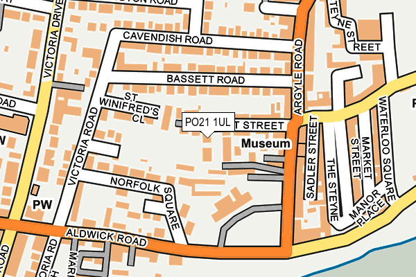 PO21 1UL map - OS OpenMap – Local (Ordnance Survey)