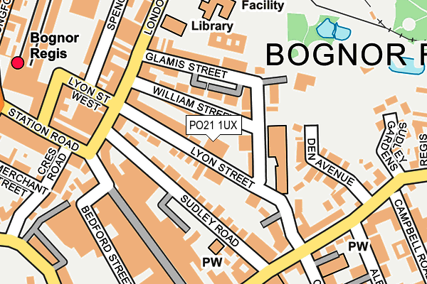 PO21 1UX map - OS OpenMap – Local (Ordnance Survey)