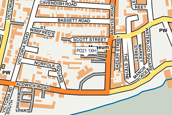 PO21 1XH map - OS OpenMap – Local (Ordnance Survey)