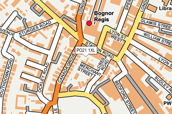 PO21 1XL map - OS OpenMap – Local (Ordnance Survey)