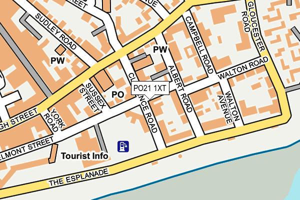 PO21 1XT map - OS OpenMap – Local (Ordnance Survey)