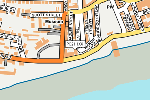 PO21 1XX map - OS OpenMap – Local (Ordnance Survey)
