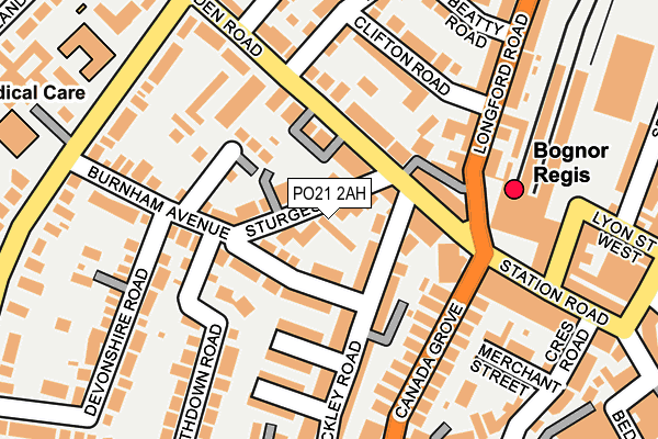 PO21 2AH map - OS OpenMap – Local (Ordnance Survey)