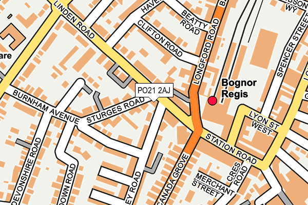 PO21 2AJ map - OS OpenMap – Local (Ordnance Survey)