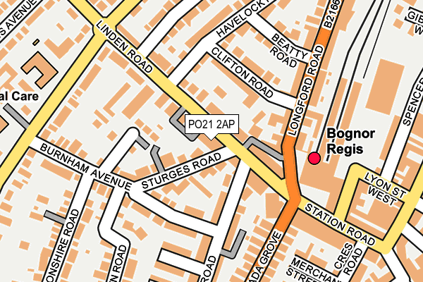 PO21 2AP map - OS OpenMap – Local (Ordnance Survey)